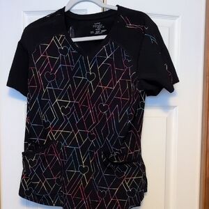 Cherokee Infinity Classic Black Scrub Top